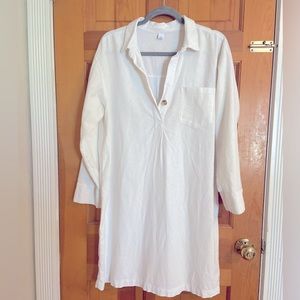 Old Navy White Linen Dress